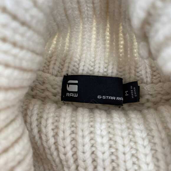 G-Star Cream Knit Turtleneck Sweater | Women’s Size M - Picture 3 of 9